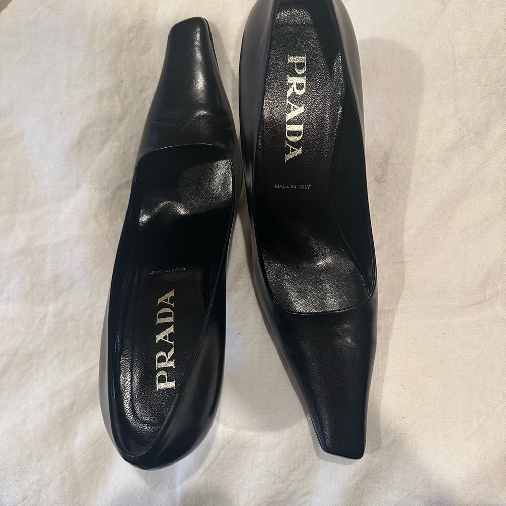 Prada Black Leather Footwear